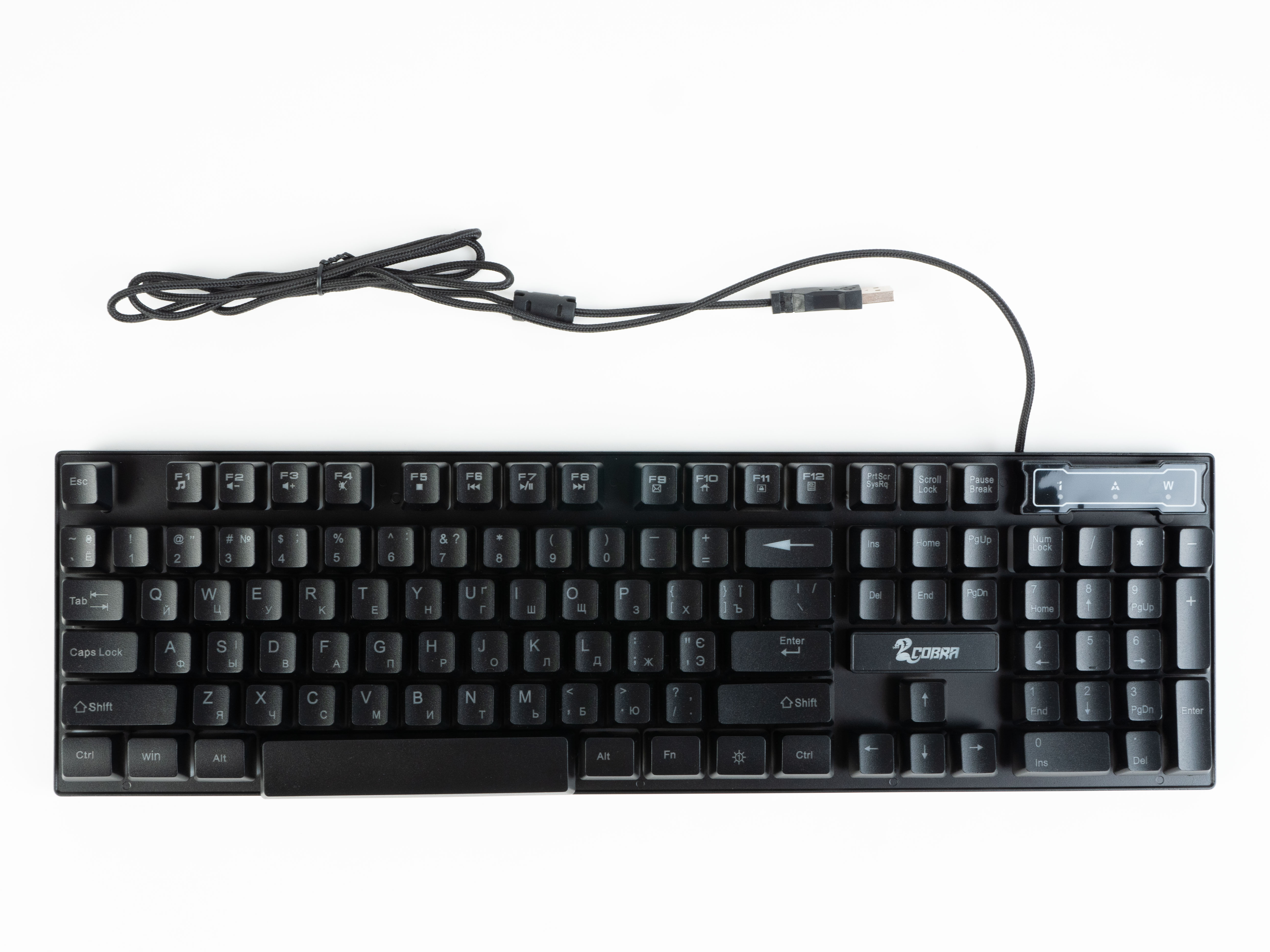

Ігрова клавіатура COBRA GK-103 Ukr Black USB