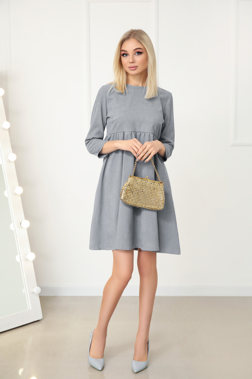 

Вельветовое платье Fashion Girl "Damira" - серый, Вельветовое платье Fashion Girl "Damira" 46-48 серый