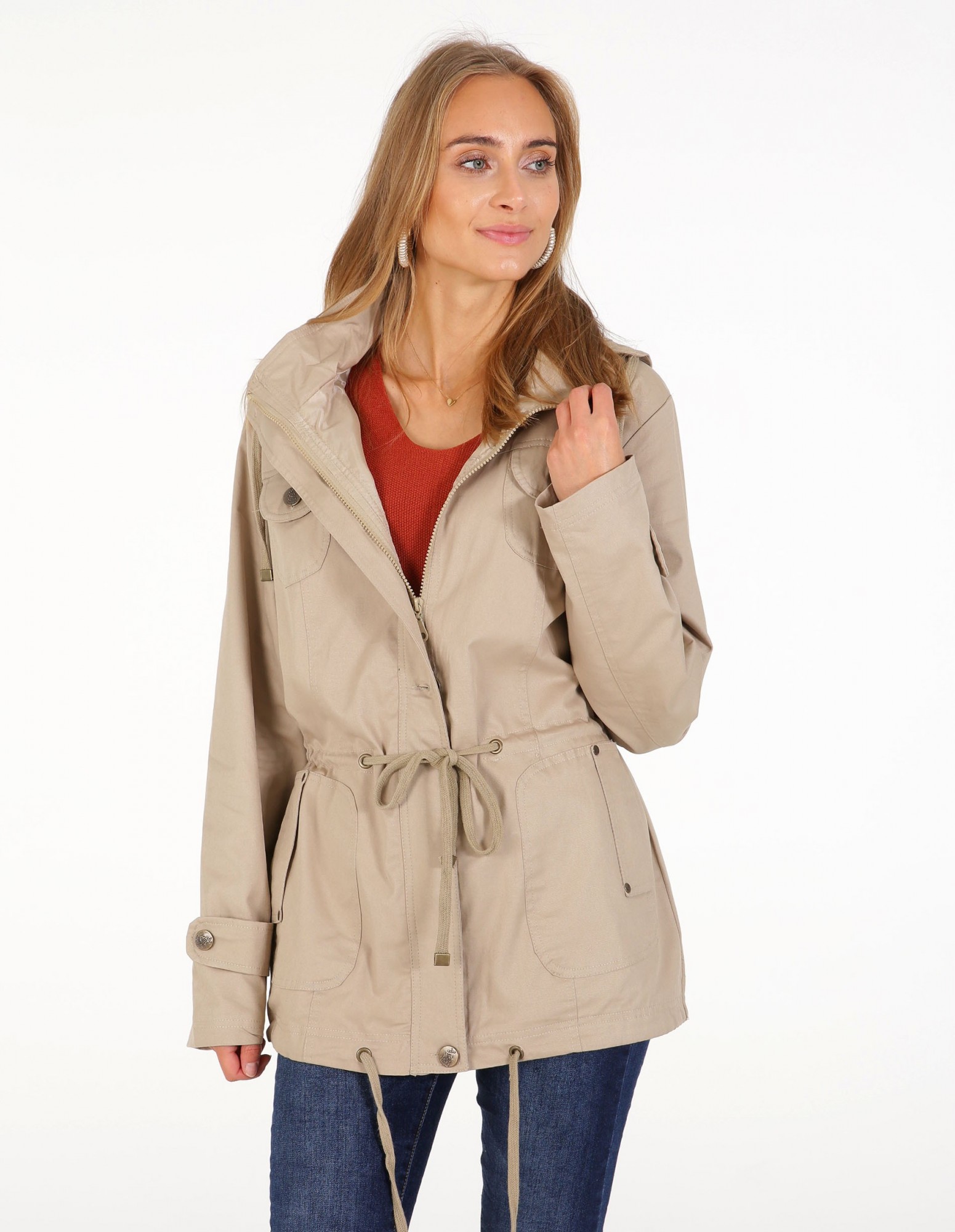 

Парка Unisono Emma Beige  Бежевая, Парка Unisono Emma Beige XL Бежевая