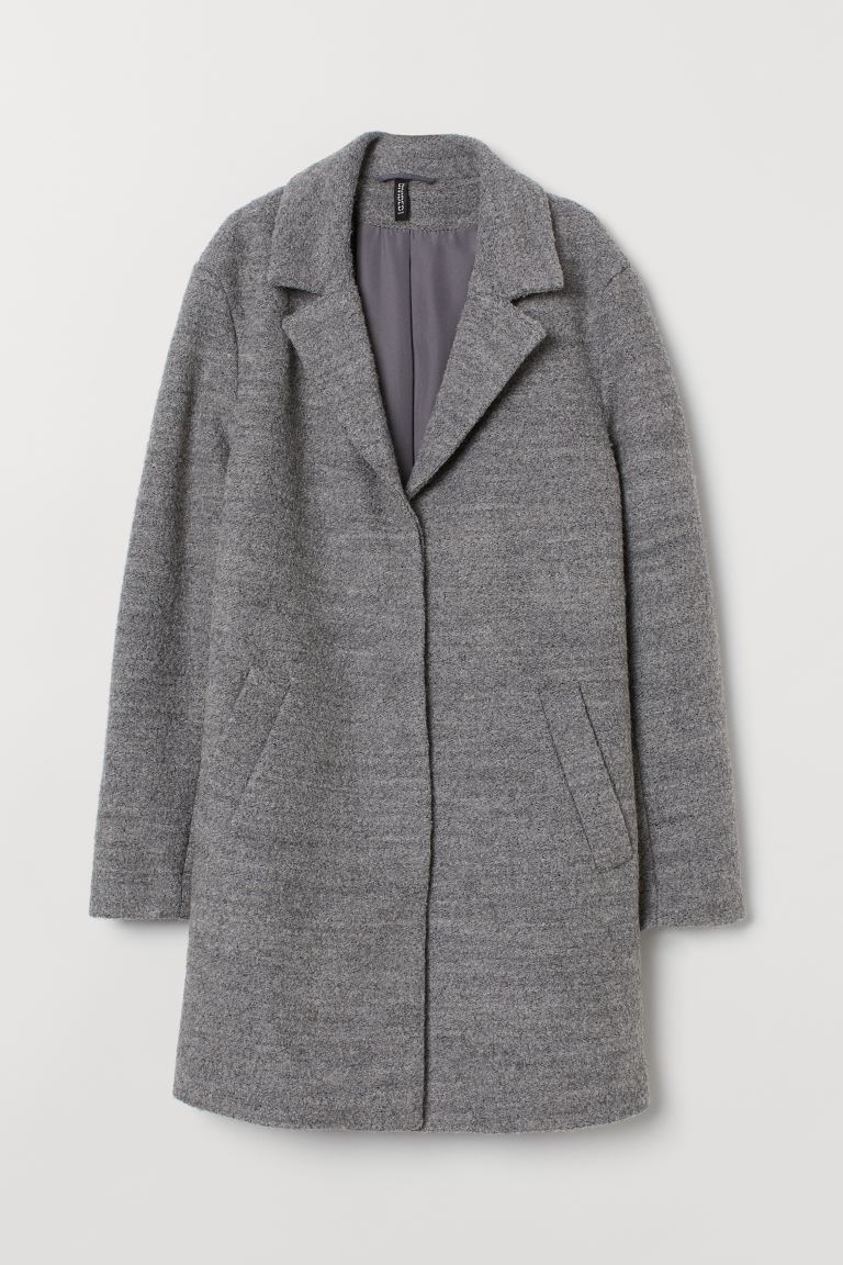 

Пальто H&M  Серый меланж, Пальто H&M L Серый меланж