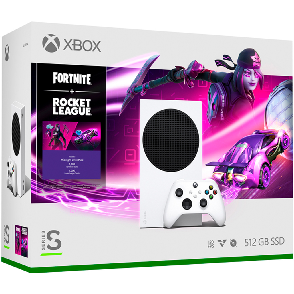 

Стационарная игровая приставка Microsoft Xbox Series S 512GB White + Fortnite + Rocket League Bundle [64230]