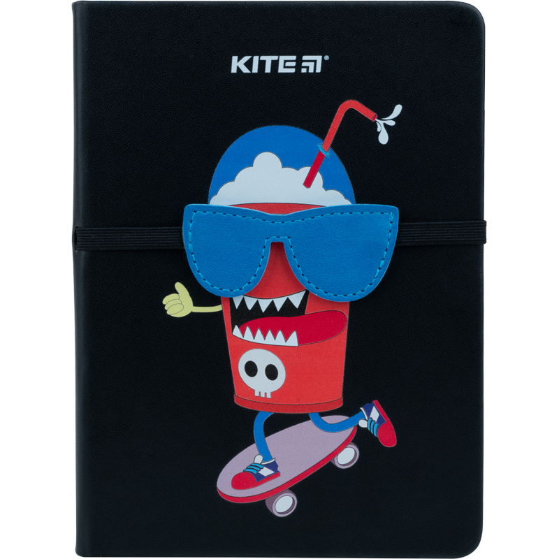 

Блокнот Kite Black skate В6 96 листов клетка твердая обложка K22-464-4 (62290)