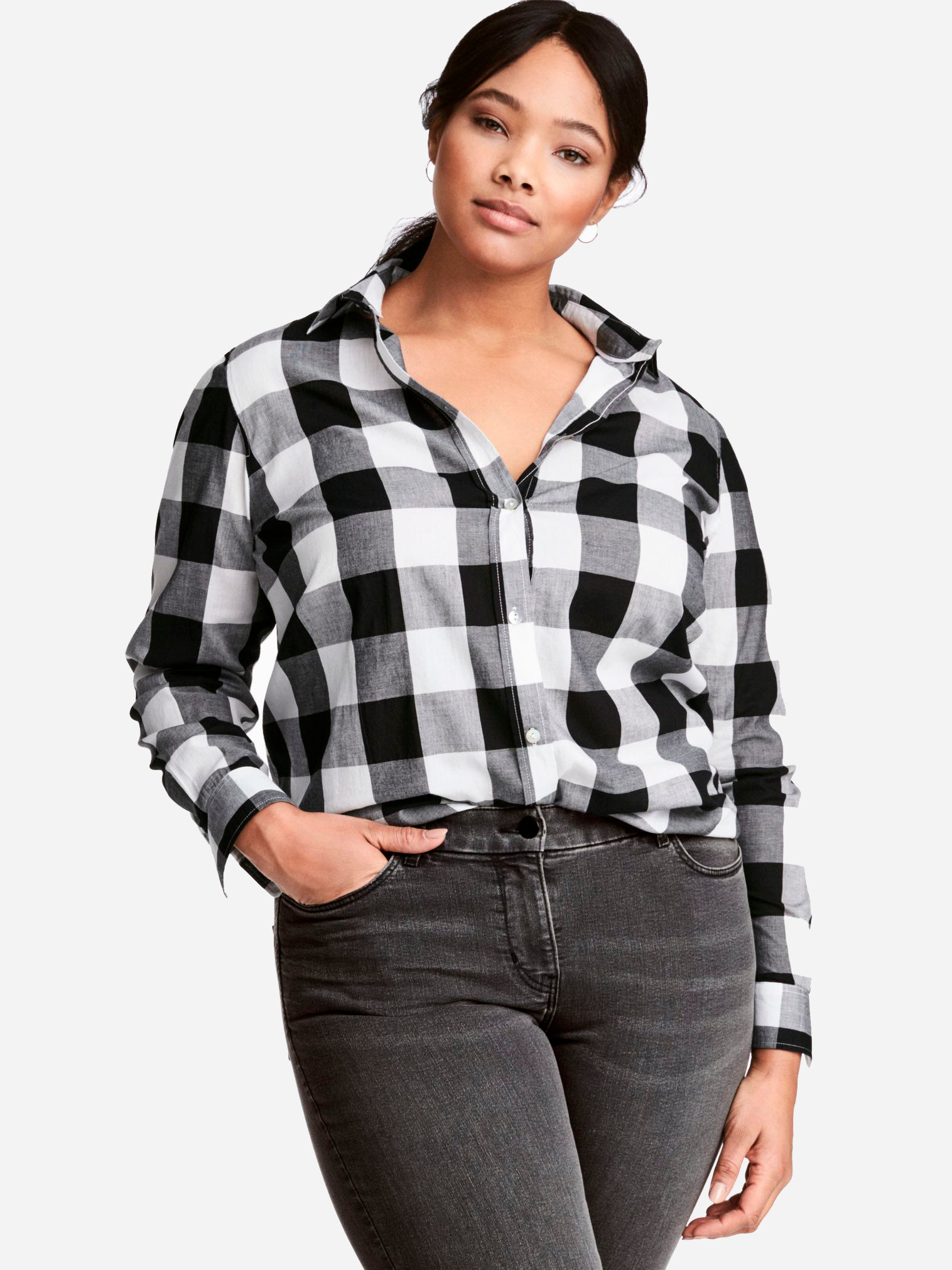 

Рубашка H&M 01-0445744-021  Черно-белая (СА2000001478004, Рубашка H&M 01-0445744-021 48 Черно-белая (СА2000001478004)