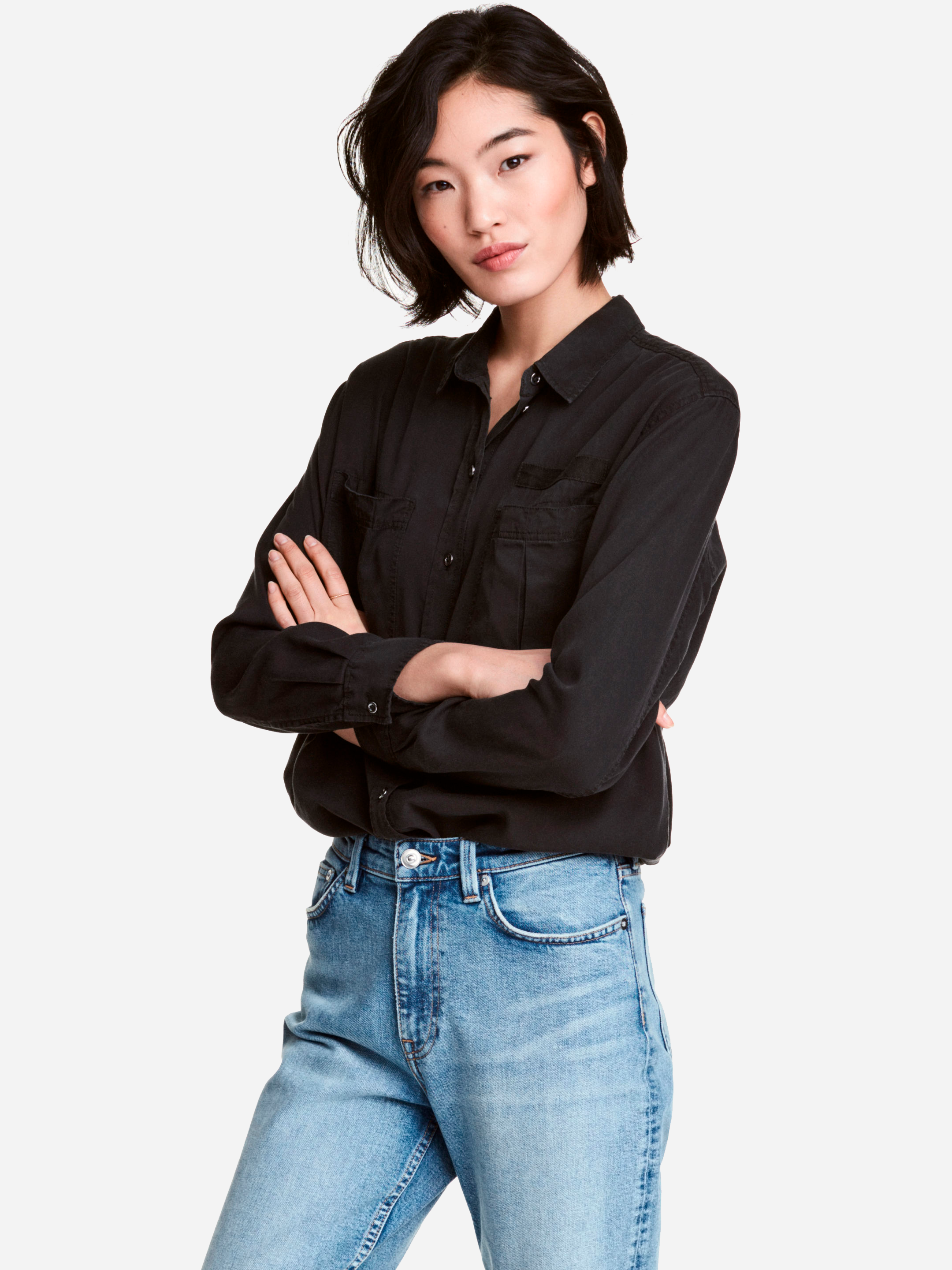 

Рубашка H&M 0480144-5  Черная (СА2000001308912, Рубашка H&M 0480144-5 38 Черная (СА2000001308912)
