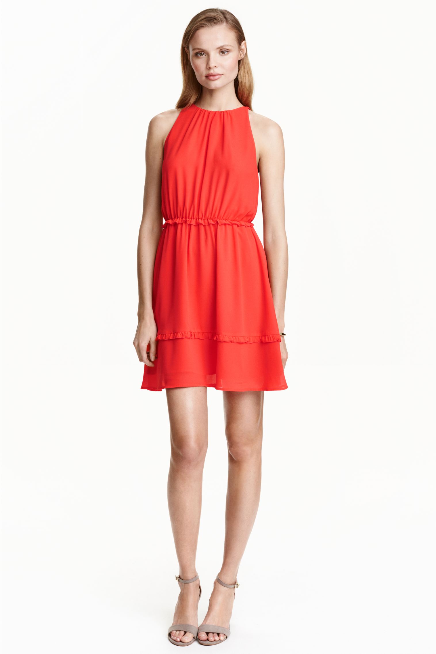 

Платье H&M  коралловый 11123644513, Платье H&M 40 коралловый 11123644513