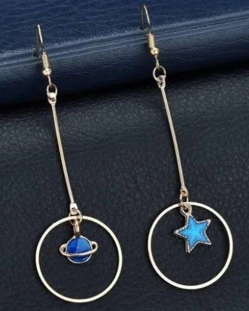 

Серьги гвоздики Галактика дизайн №1 без бренда золото JEW-089-1