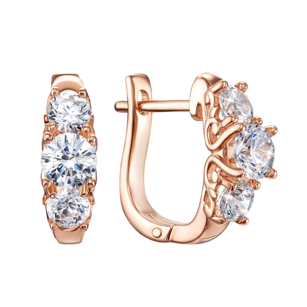 

Серьги из красного золота с кристаллами Swarovski 000135669 000135669