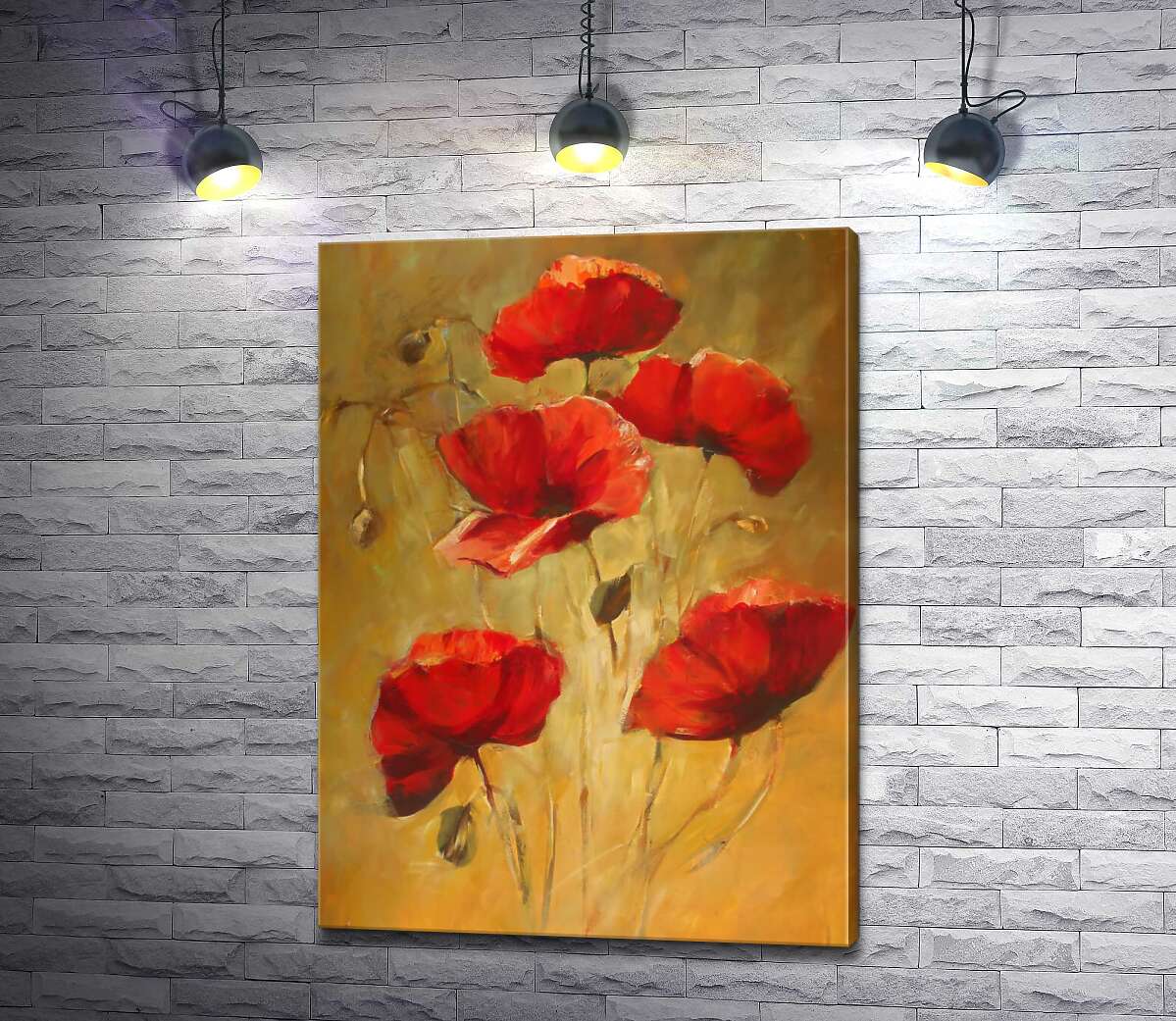 

Картина ArtPoster Багровые лепестки цветов мака в изящном букете 100x137 см Модуль №1