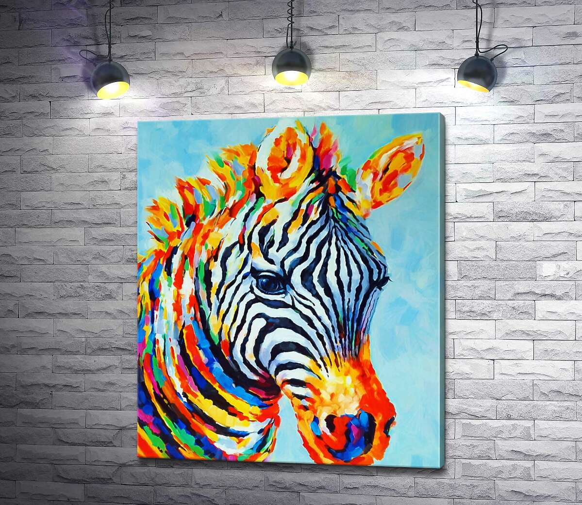 

Картина ArtPoster Богатые на цвета полоски зебры 100x119 см Модуль №1