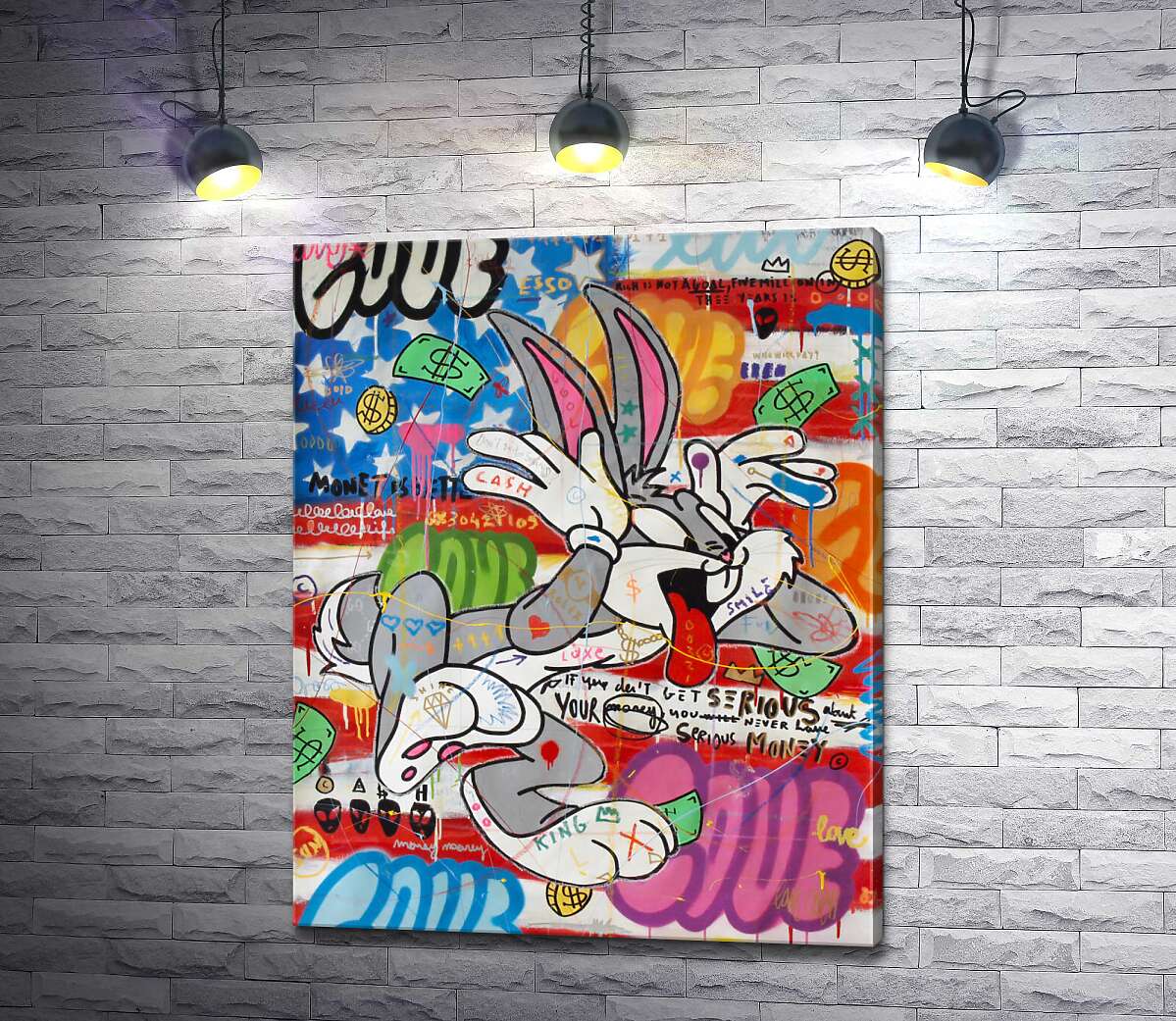 

Картина ArtPoster Багз Банни (Bugs Bunny) насмешливо показывает язык 130x164 см Модуль №1