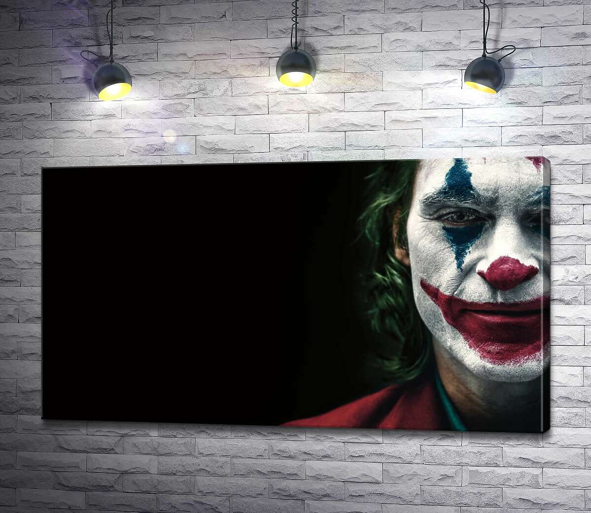 

Картина ArtPoster Джокер накрашен слоями грима 130x73 см Модуль №1