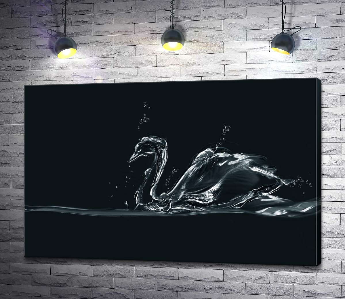 

Картина ArtPoster Волны прозрачной воды в силуэте лебедя 100x65 см Модуль №1