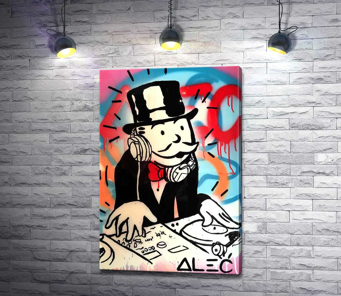 

Картина ArtPoster Диджей Монополи (DJ Monopoly) - Алек Монополи (Alec Monopoly) 130x197 см Модуль №1