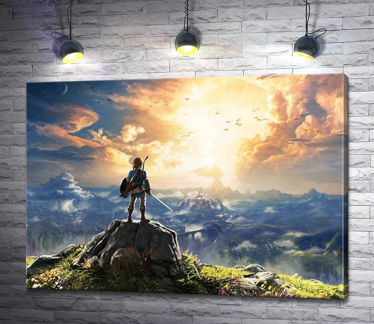 

Картина ArtPoster Герой игры "The Legend of Zelda", Линк, смотрит на взрыв 100x72 см Модуль №1