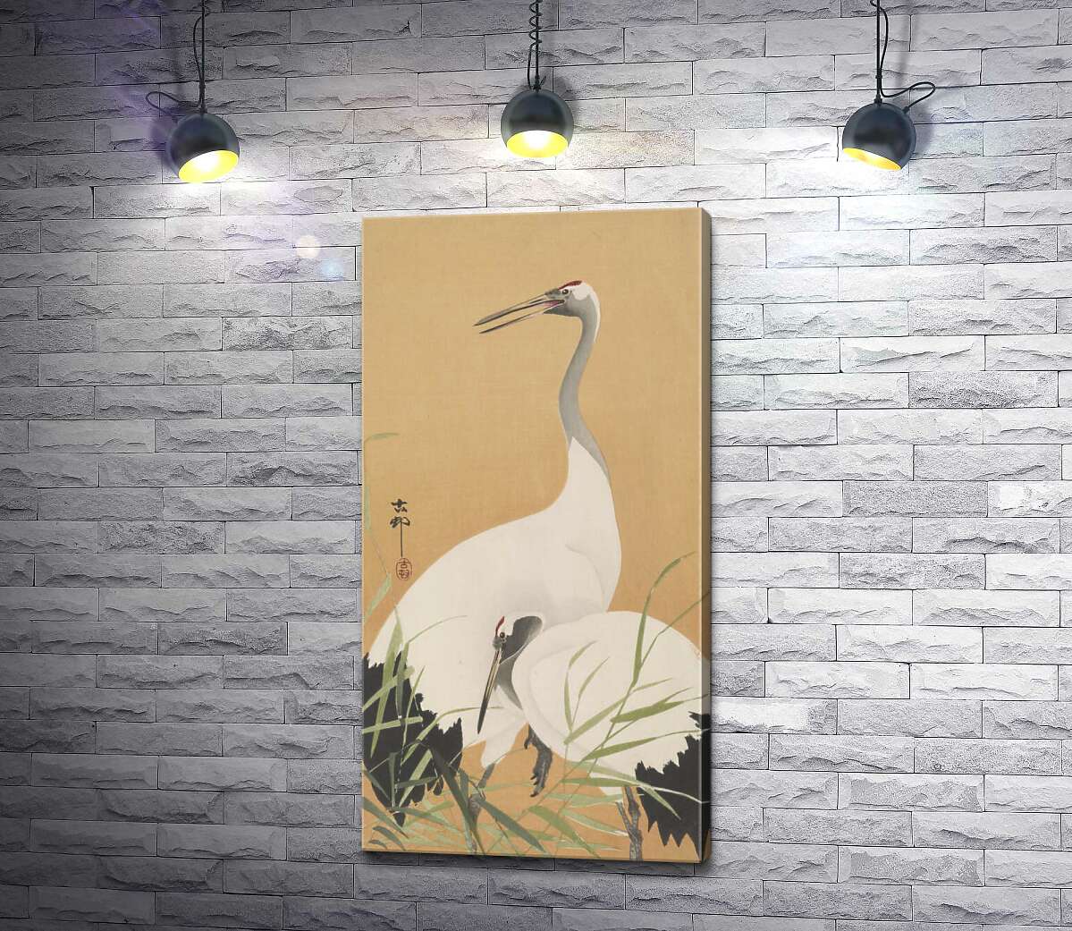 

Картина ArtPoster Два журавля (Two Cranes) – Охара Косон (Ohara Koson) 106x205 см Модуль №1