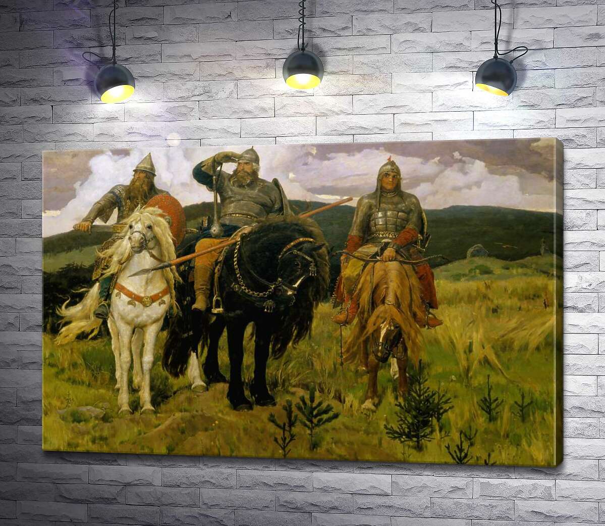 

Картина ArtPoster Богатыри - Виктор Васнецов 100x65 см Модуль №1