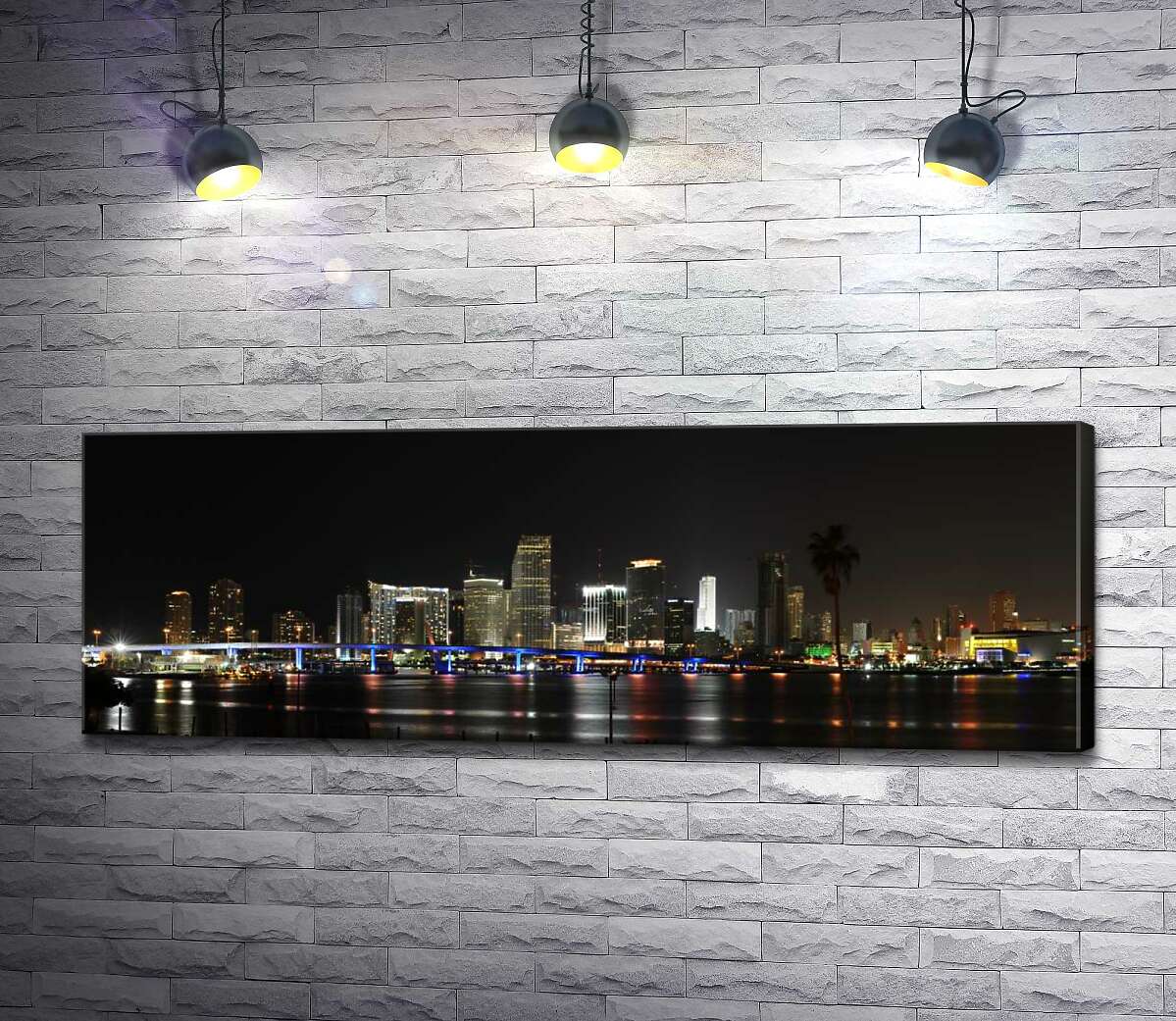 

Картина ArtPoster Вид на "сердце" Майами - район Downtown Miam 100x35 см Модуль №1