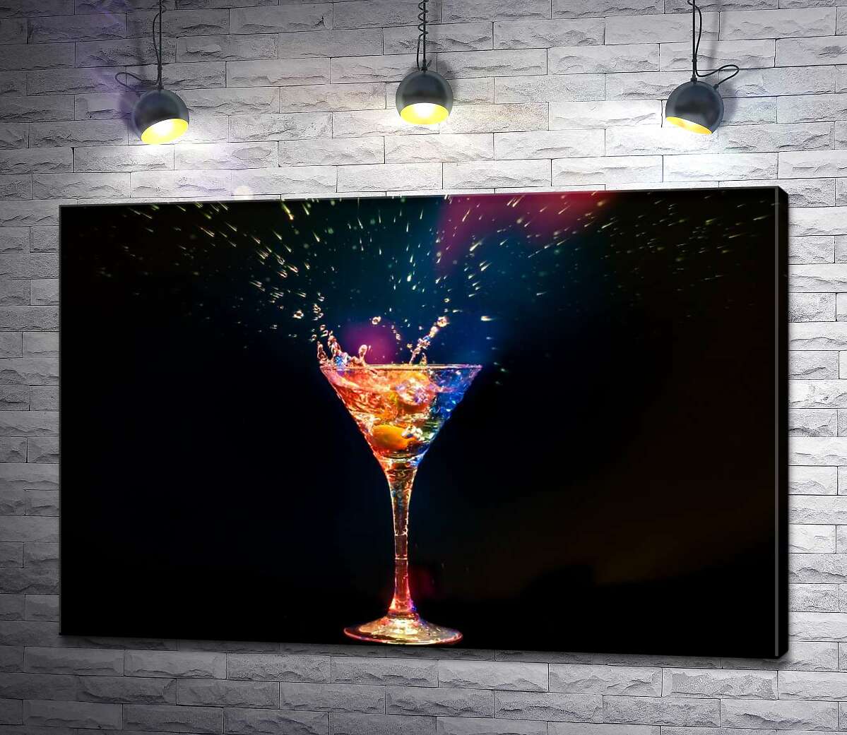 

Картина ArtPoster Взрыв красок в бокале с ликером 100x67 см Модуль №1