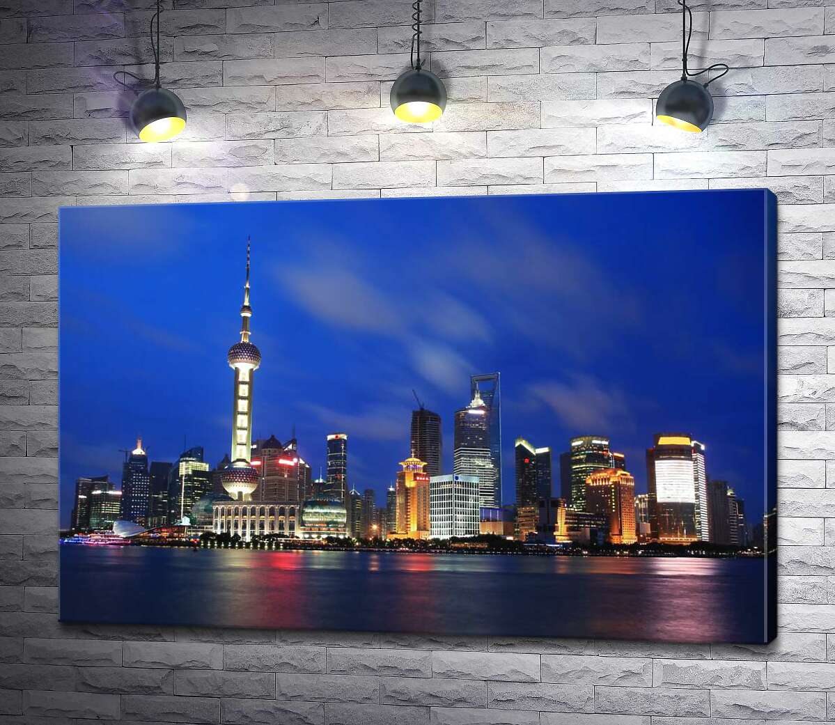 

Картина ArtPoster Вид на огни шанхайского района Пудун 130x85 см Модуль №1