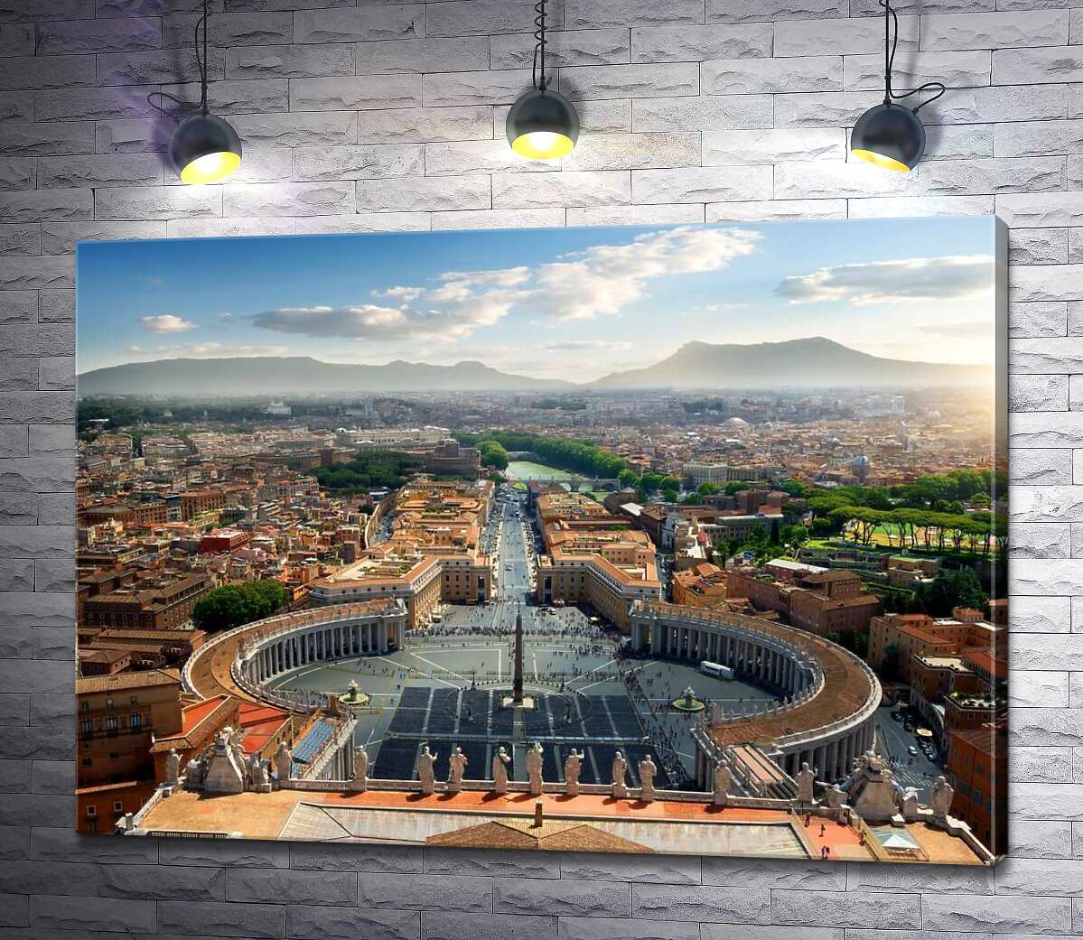 

Картина ArtPoster Идеальная симметрия Площади Святого Петра (Saint Peter's Square) в Ватикане 100x71 см Модуль №1