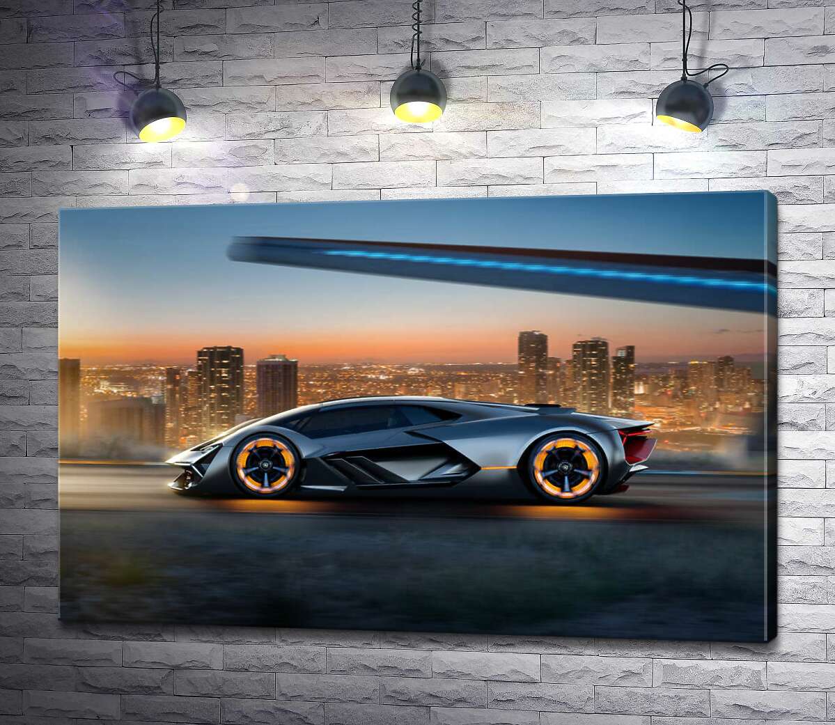 

Картина ArtPoster Инновационная модель электромобиля Ламборгини (Lamborghini Terzo Millennio) 130x84 см Модуль №1