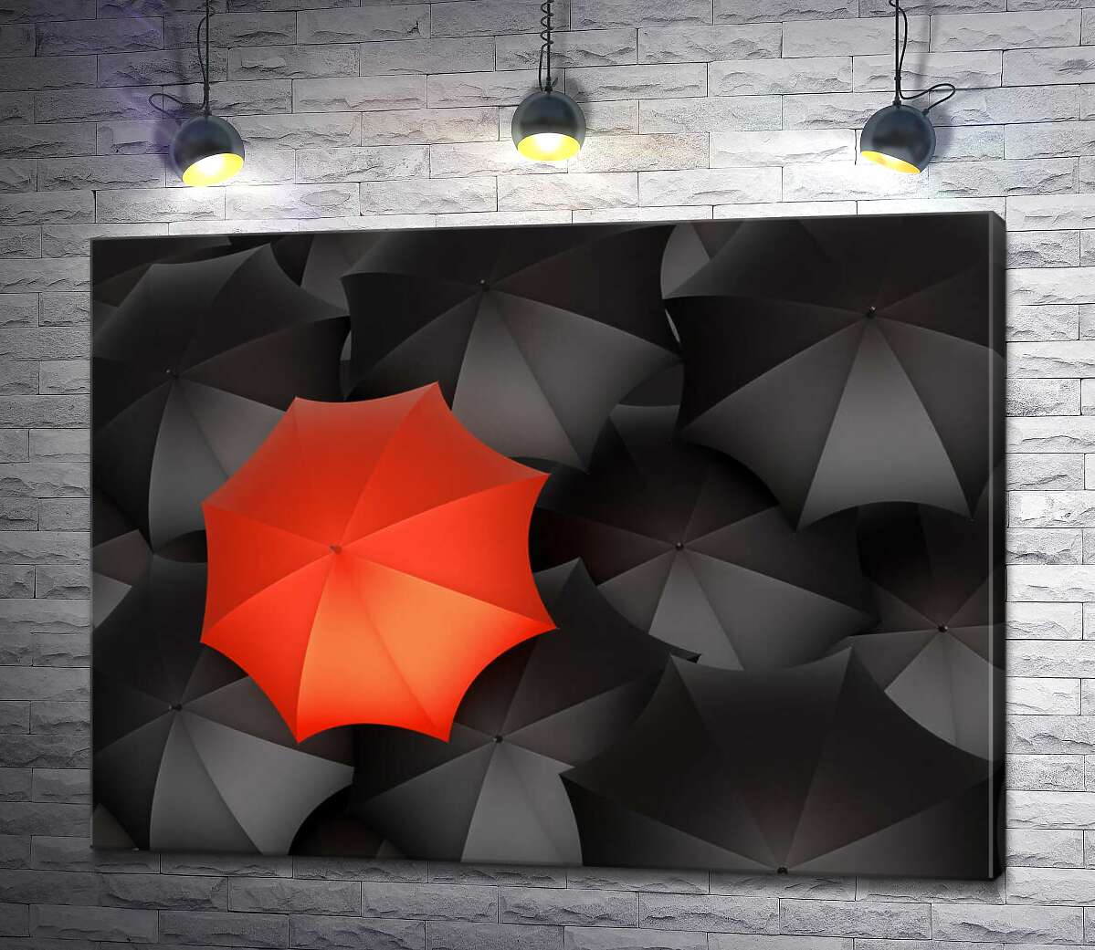 

Картина ArtPoster Зонтик: яркое вкрапление мрачного дня 100x75 см Модуль №1