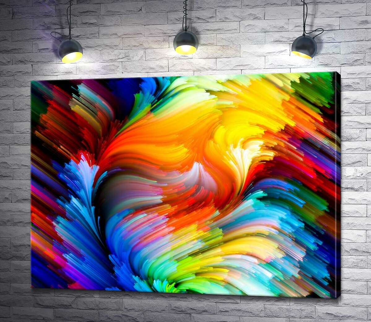 

Картина ArtPoster Изгибы радужных лучей 130x98 см Модуль №1