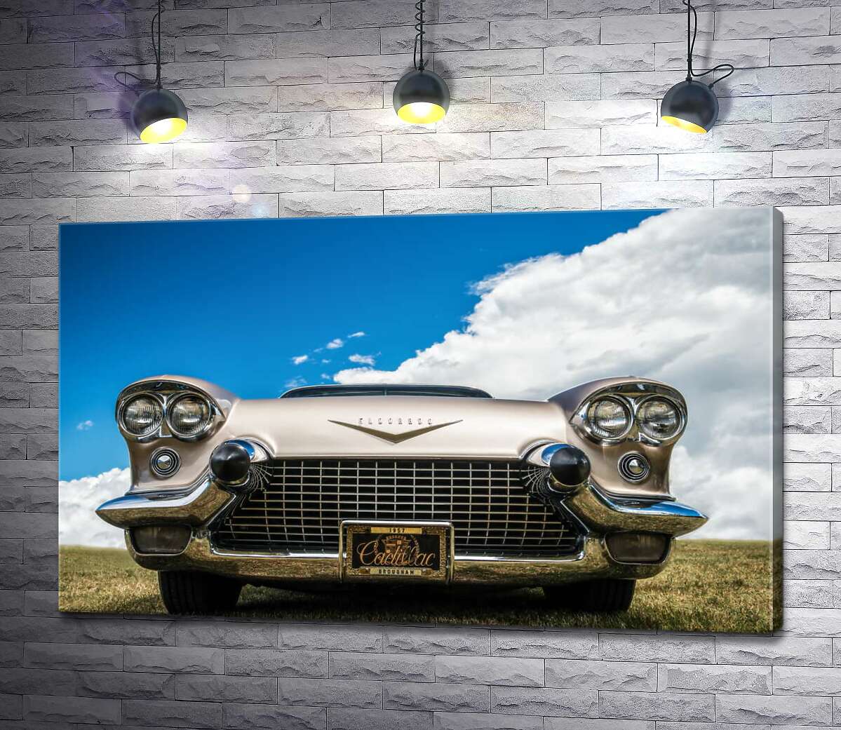 

Картина ArtPoster Золотое покрытие автомобиля Кадиллак (Cadillac Eldorado Seville) 1957 года 130x79 см Модуль №1