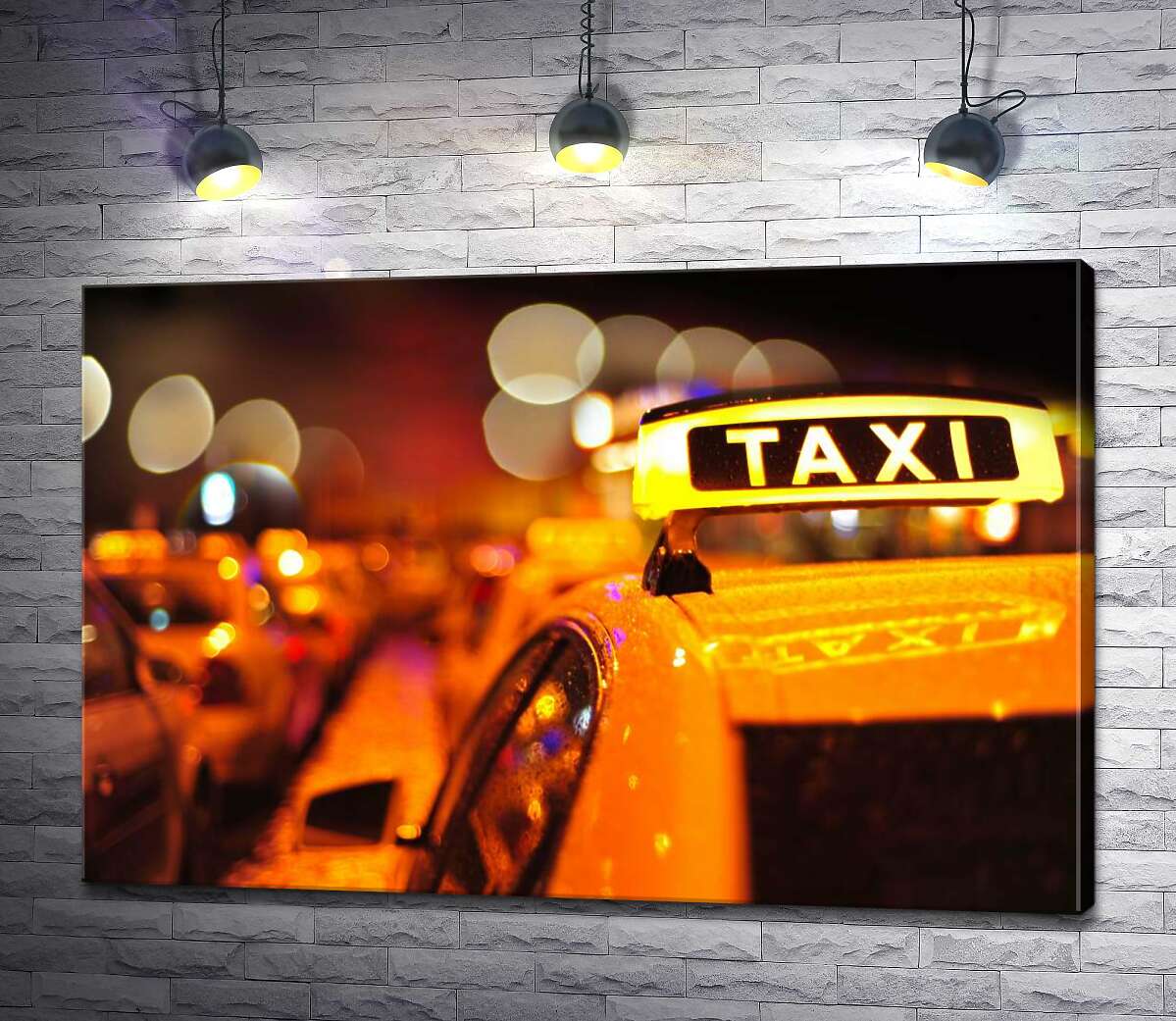 

Картина ArtPoster Желтый маячок "Taxi" на крыше автомобиля 100x67 см Модуль №1