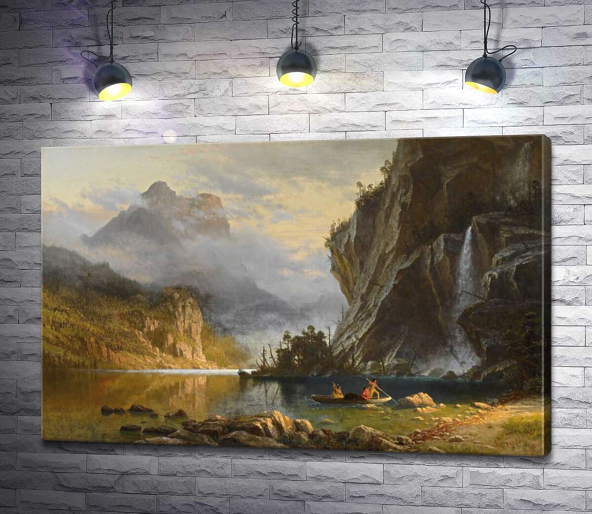 

Картина ArtPoster Индейская рыбалка (Indians Spear Fishing) – Альберт Бирштадт (Albert Bierstadt) 100x65 см Модуль №1