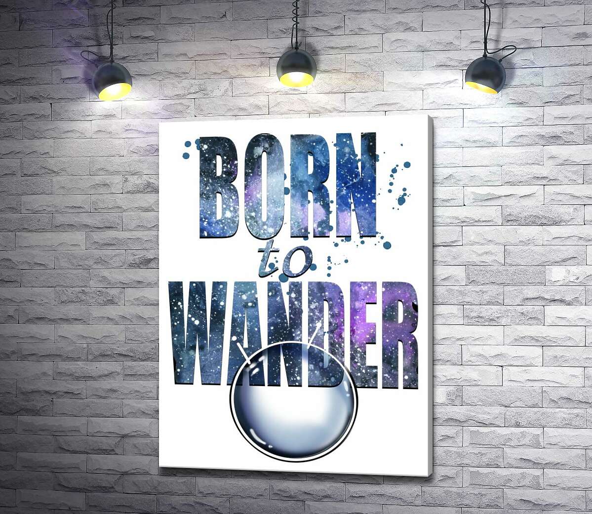 

Картина ArtPoster Космическая надпись "born to wander" 100x136 см Модуль №1