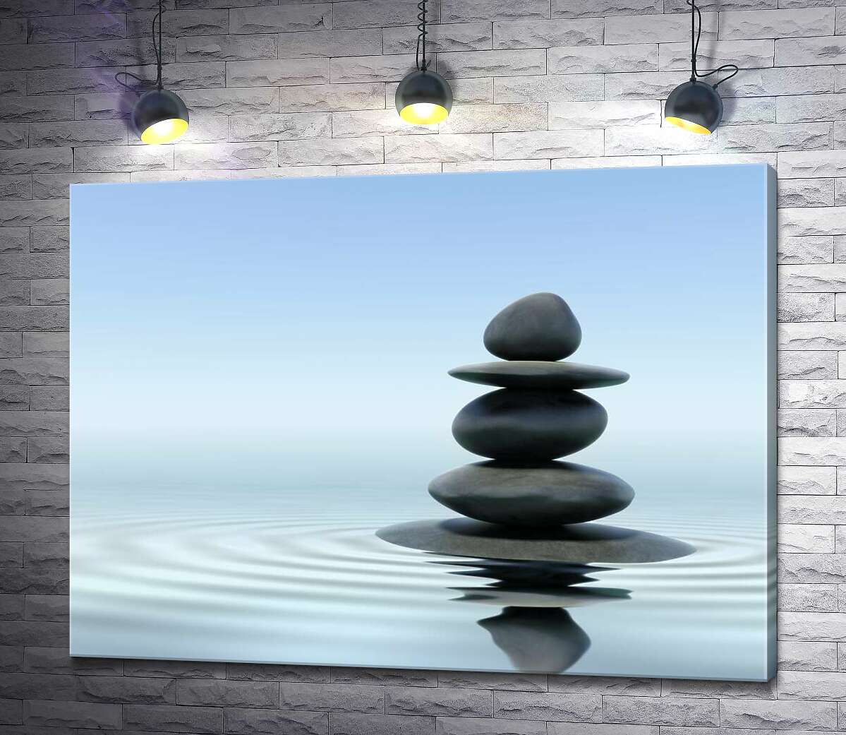 

Картина ArtPoster Остров черных камней на глади воды 130x98 см Модуль №1