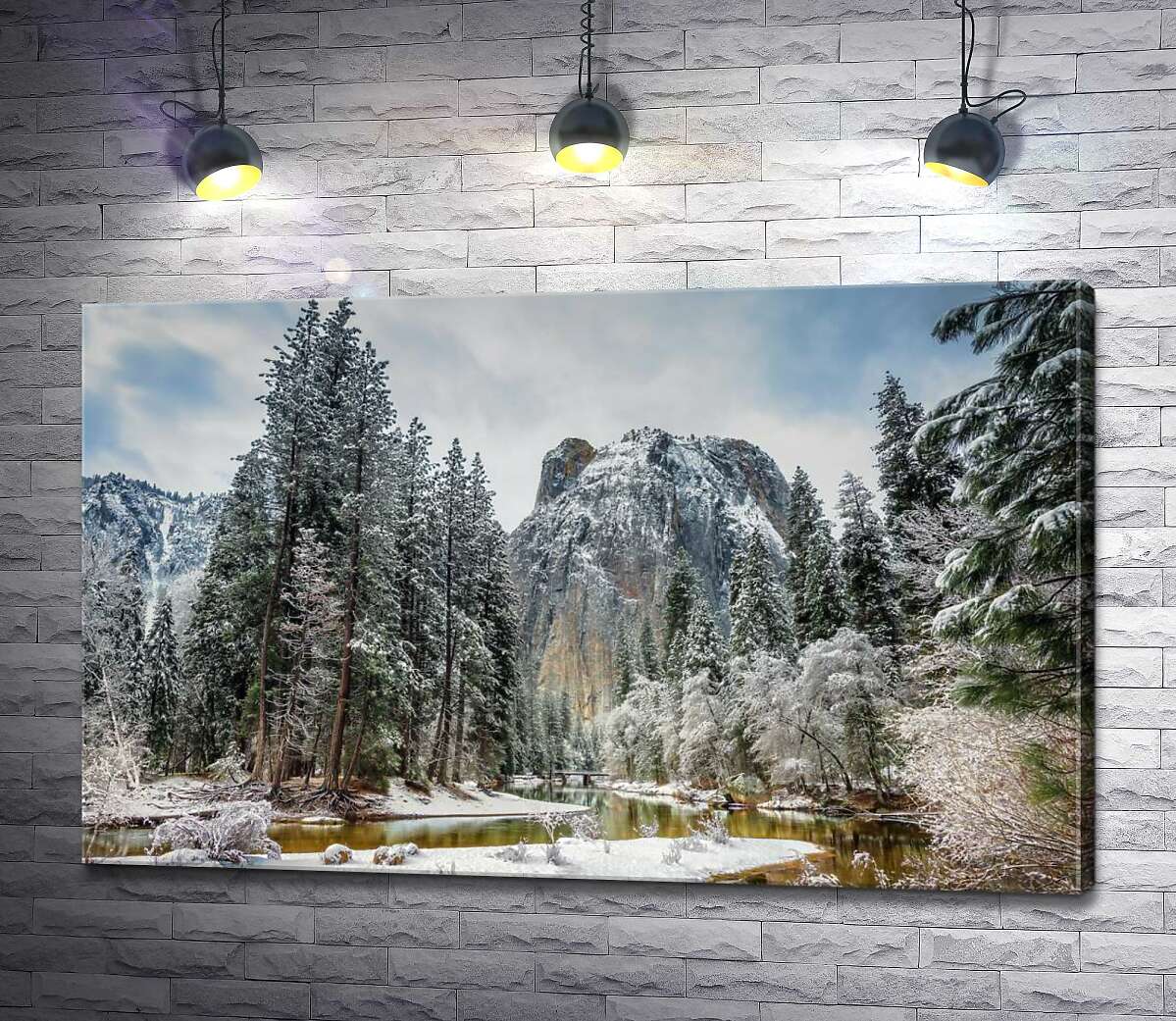 

Картина ArtPoster Зимний пейзаж в долине Национального парка Йосемити (Yosemite National Park) 100x63 см Модуль №1