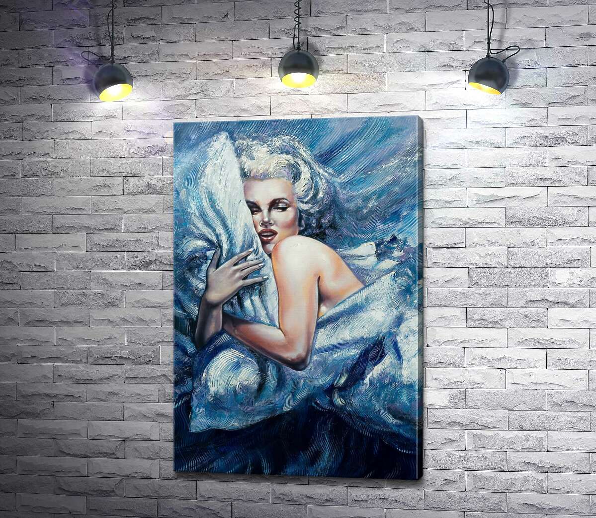 

Картина ArtPoster Леди в постели нежно обнимает подушку 130x196 см Модуль №1