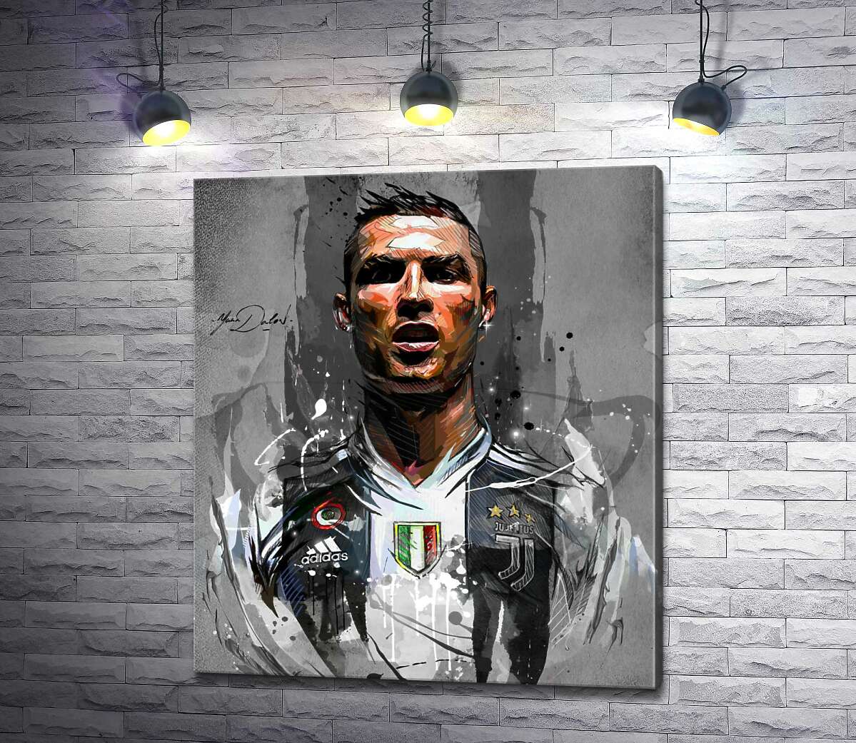 

Картина ArtPoster Легендарный футболист Криштиану Роналду (Cristiano Ronaldo) в азарте игры 100x115 см Модуль №1