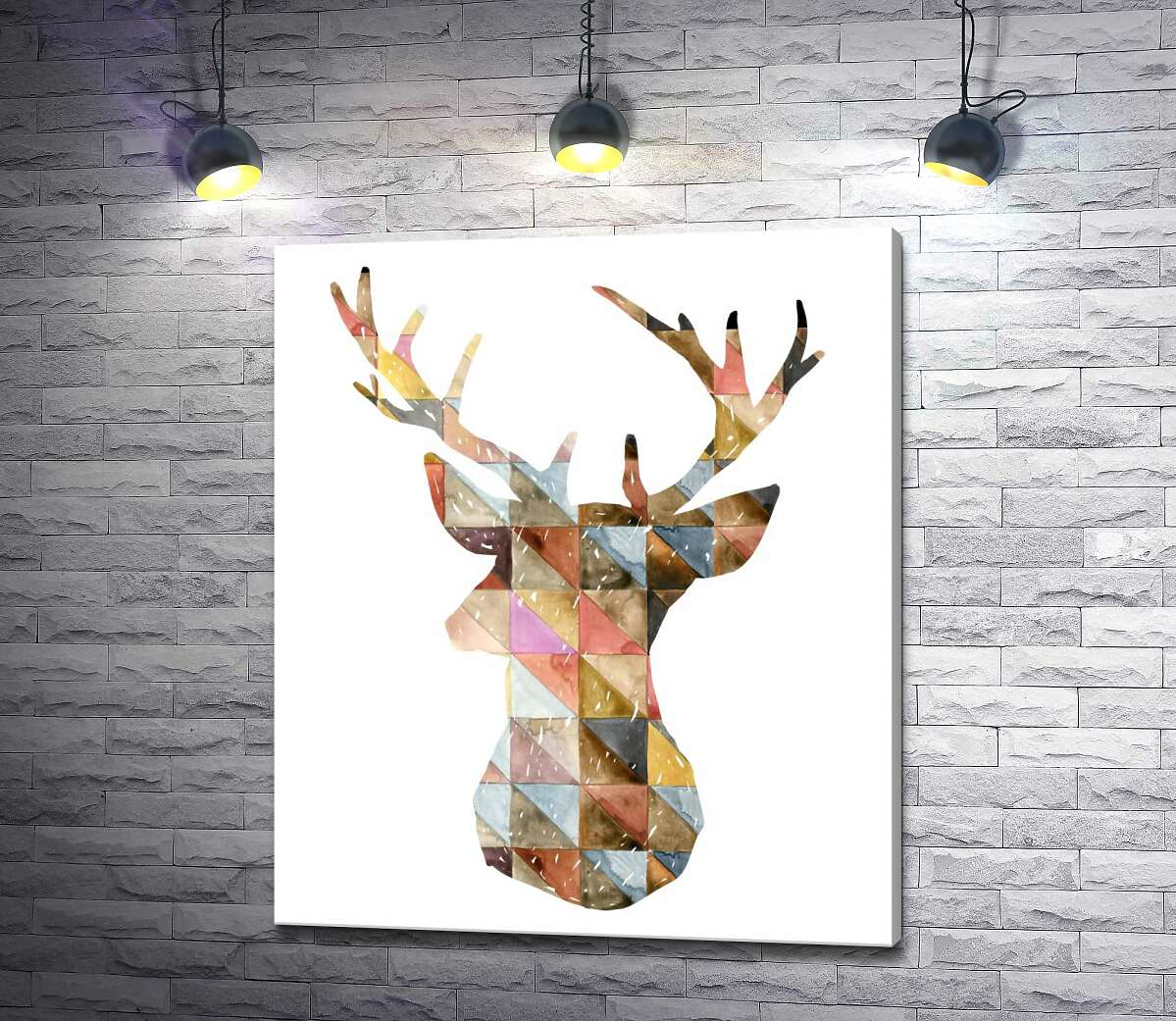 

Картина ArtPoster Олень из узора треугольников 100x118 см Модуль №1
