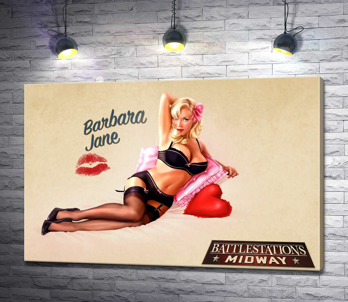 

Картина ArtPoster Обольстительная Барбара Джейн лежит на подушках 130x87 см Модуль №1