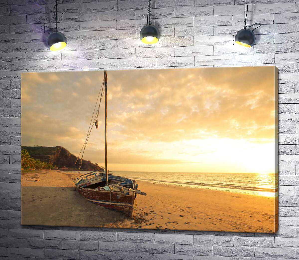 

Картина ArtPoster Одинокая лодка на вечернем пляже 130x87 см Модуль №1