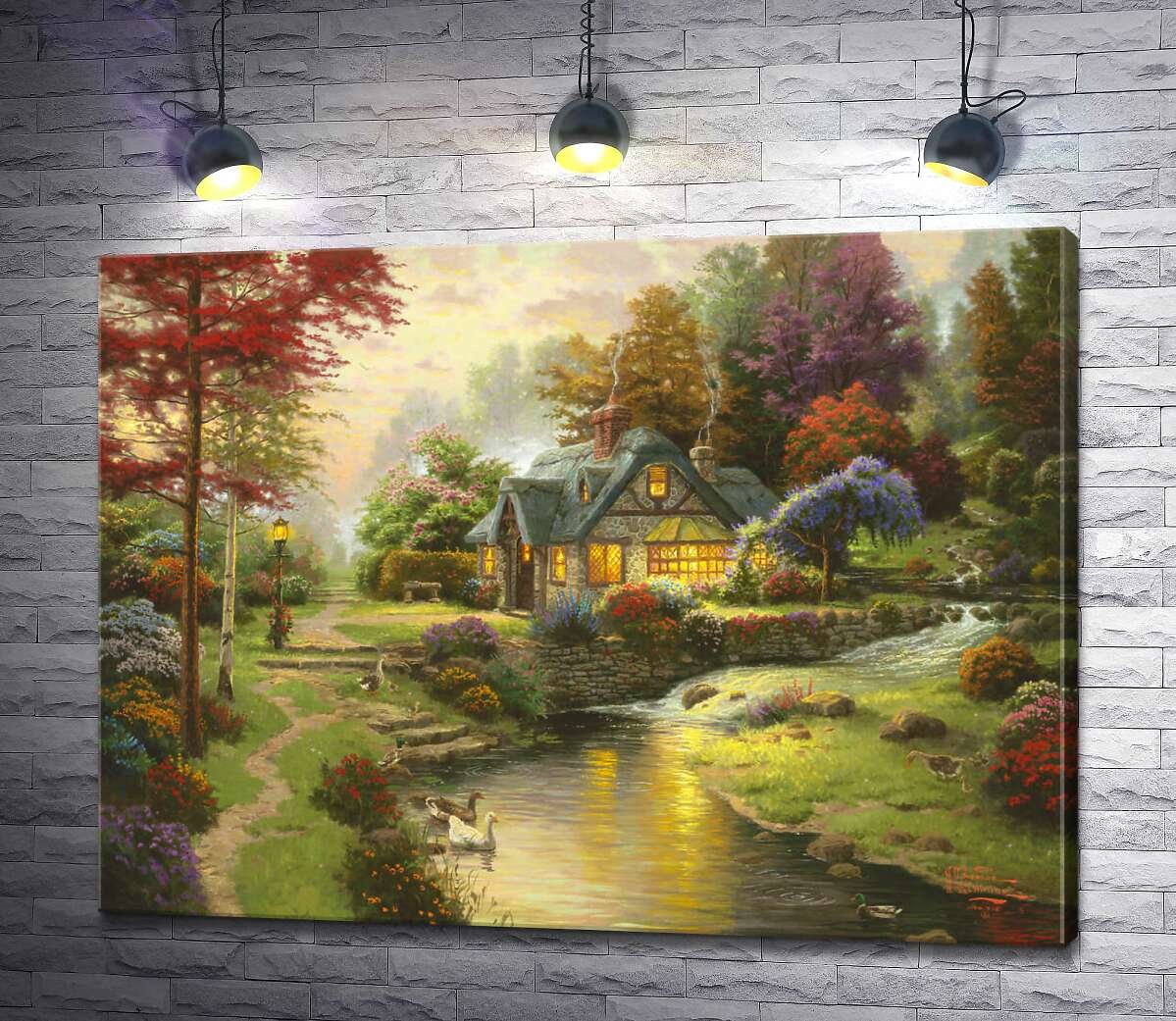 

Картина ArtPoster Коттедж у спокойной воды (Stillwater Cottage) - Томас Кинкейд (Thomas Kinkade) 130x98 см Модуль №1