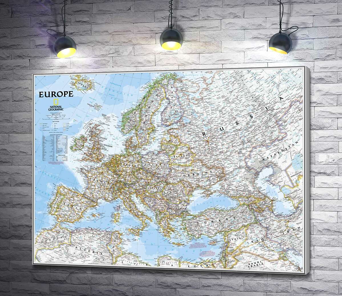 

Картина ArtPoster Политическая карта Европы от National Geographic 100x77 см Модуль №1