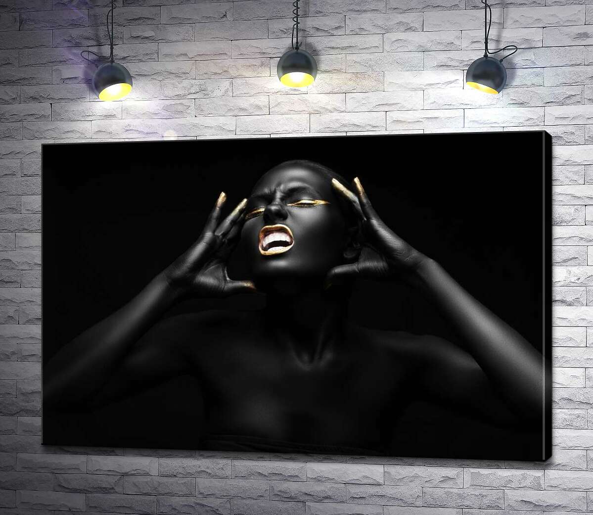 

Картина ArtPoster Полнота эмоций черного силуэта девушки 130x87 см Модуль №1