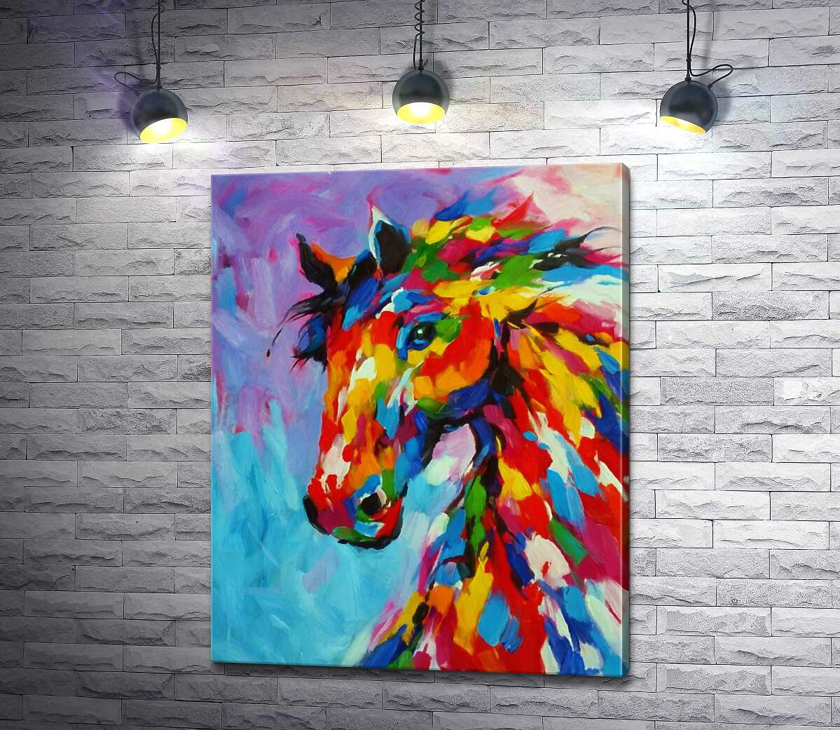 

Картина ArtPoster Радужная грива коня игриво развевается 100x127 см Модуль №1