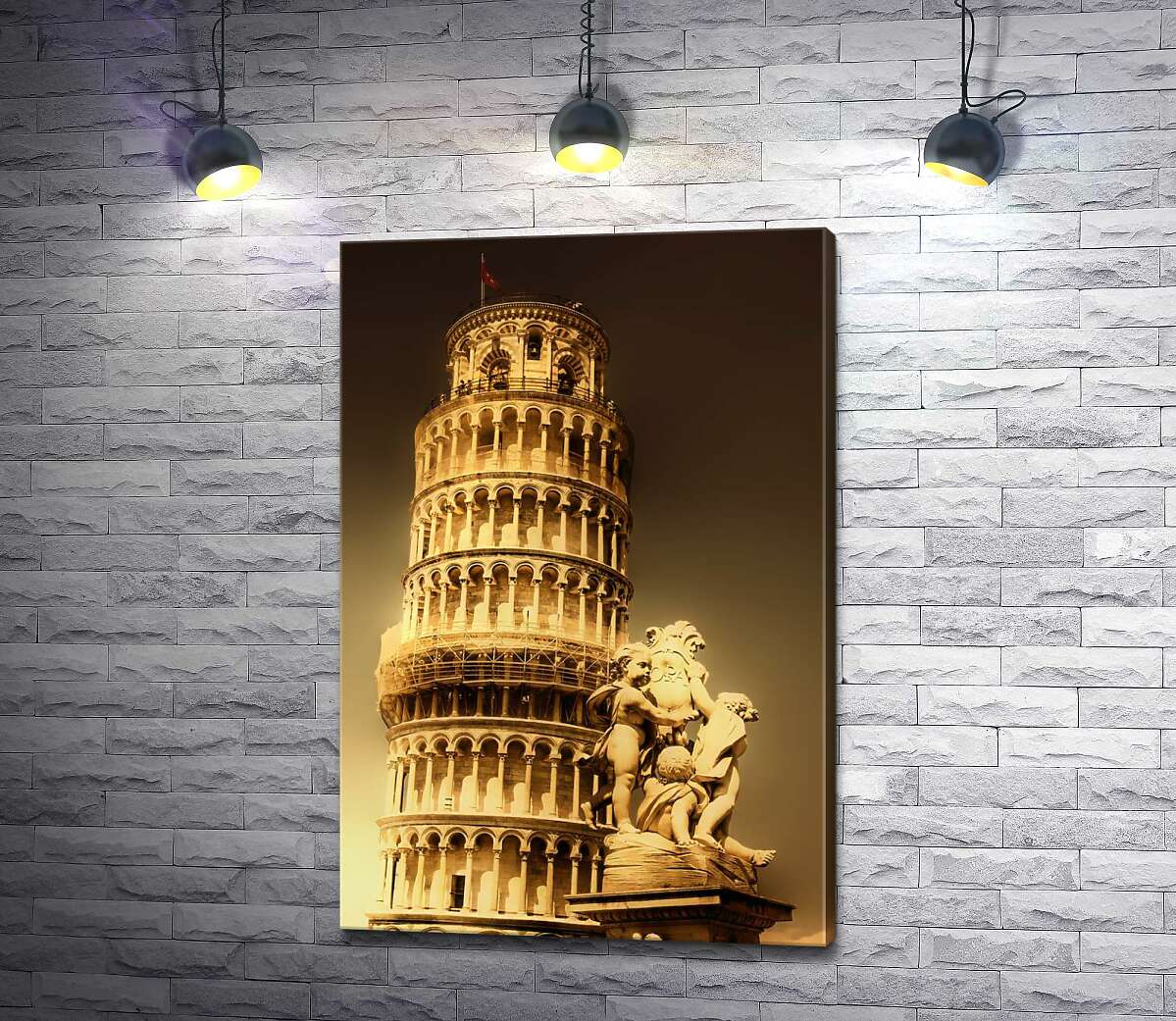 

Картина ArtPoster Пизанская башня (Pisa tower) виднеется из-за фонтана Путти (Fontana dei Putti) 130x195 см Модуль №1