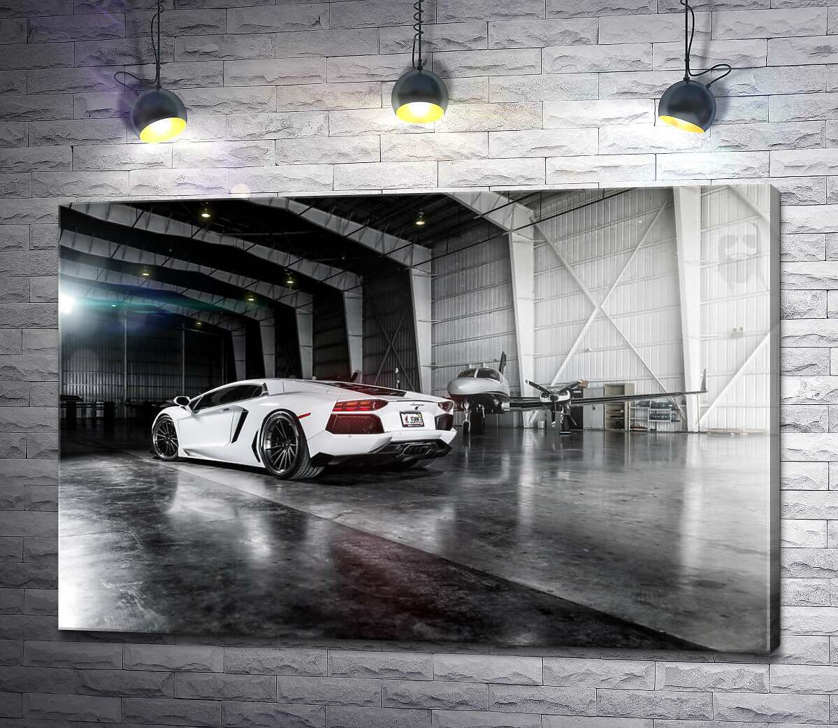 

Картина ArtPoster Плавные изгибы сторон в белом автомобиле Ламборгини (Lamborghini Aventador) 100x67 см Модуль №1