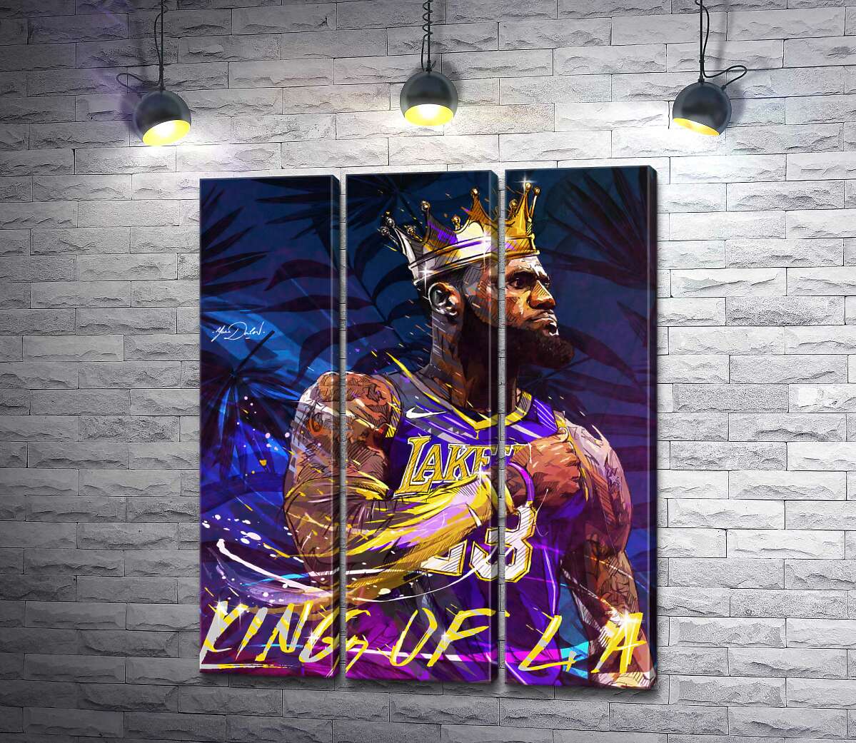 

Модульная картина ArtPoster Баскетболист Леброн Джеймс (LeBron James) - король Лос-Анджелеса 102x125 см Модуль №11