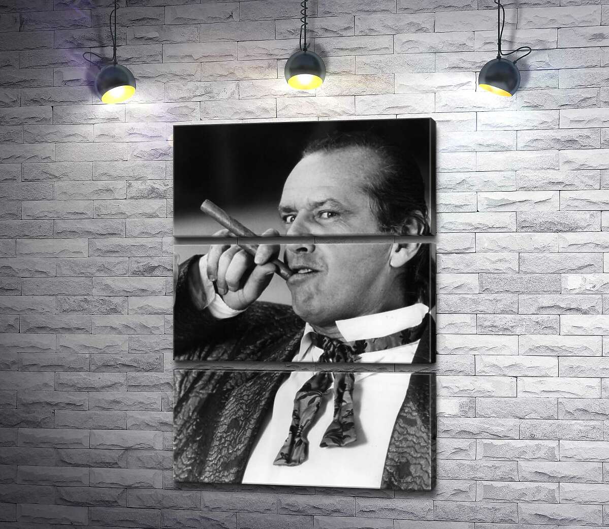 

Модульная картина ArtPoster Актер Джек Николсон (Jack Nicholson) позирует с сигарой на черно-белом снимке 50x72 см Модуль №13