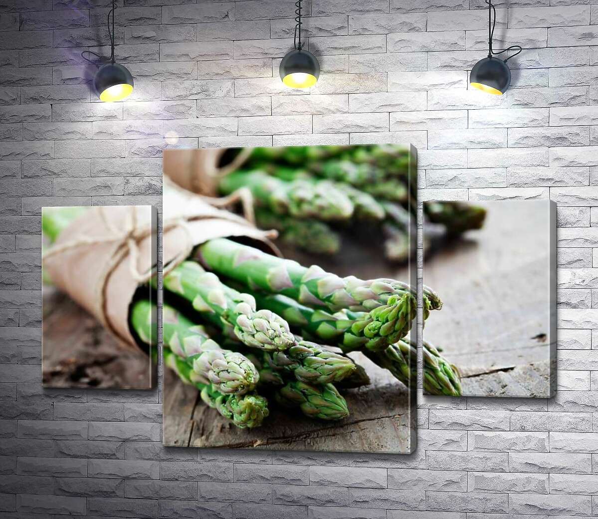 

Модульная картина ArtPoster Аккуратные обёртки хрустящей спаржи 131x89 см Модуль №7