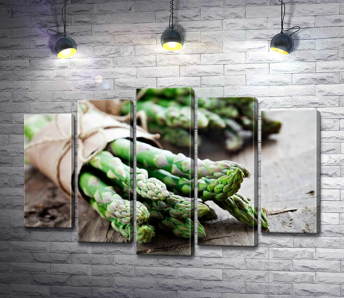 

Модульная картина ArtPoster Аккуратные обёртки хрустящей спаржи 130x88 см Модуль №26