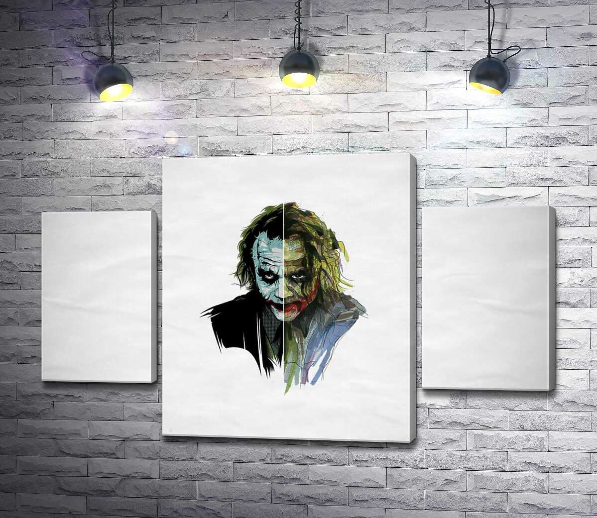 

Модульная картина ArtPoster Арт-портрет Джокера с угрожающим взглядом 80x50 см Модуль №7