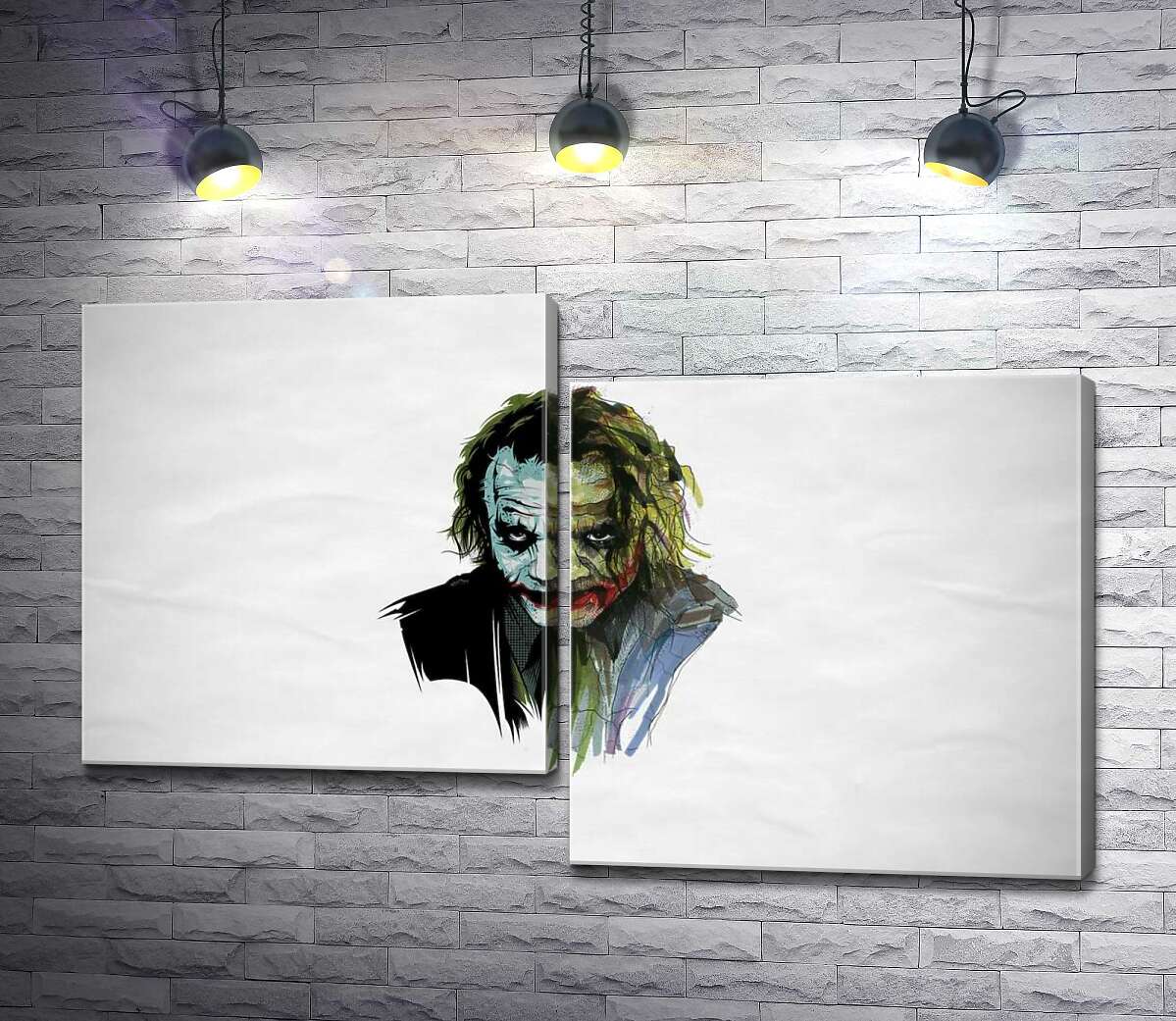 

Модульная картина ArtPoster Арт-портрет Джокера с угрожающим взглядом 100x64 см Модуль №5